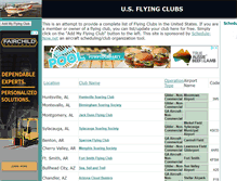 Tablet Screenshot of flyingclubs.us